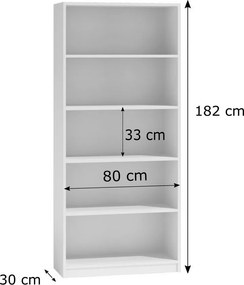 R80 polcos szekrény, tölgy