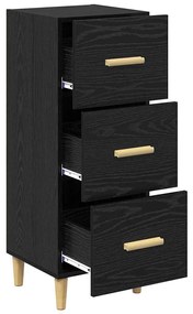 Széf fiókkal Musta tammi 34.5 x 34 x 90 cm Faanyag