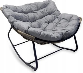 Gordon G1104 Hintaszék lábtartóval, fekete-szürke