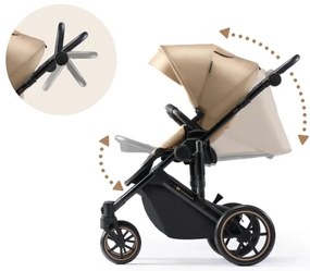 KINDERKRAFT SELECT - Kombinált babakocsi 3in1 PRIME 2 Premium Sandrose bézs