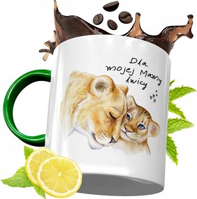 Zöld Bögre Anyukáknak Születésnapi Ajándék fényképes nyomtatással