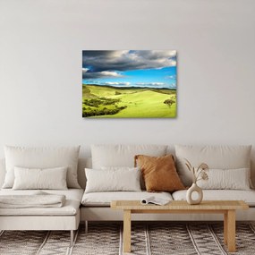 Kép - Zöld táj dombokkal (70x50 cm)
