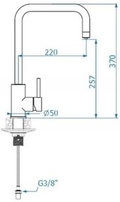 ALVEUS 1139811 - Mosogató csap DUAL 37 cm gránit/bézs