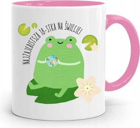 Születésnapra 18 18. 18. Bögre Rózsaszín Ajándék fényképes nyomtatással