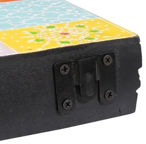 3 darabos fali polc szett 100x20x6 cm tömör mangófából