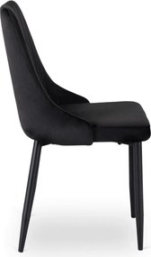 Krzesło BARI Czarne Welurowe