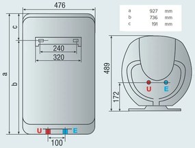 ARISTON SHAPE ECO EVO 100 V Elektromos vízmelegítő, 80l, (1,8kW) 3626076