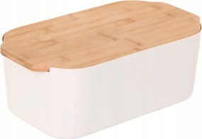 Kenyértartó Műanyag Bézs Bambusz Kenyértartó Fedél 33 X 18,5 X 12 CM