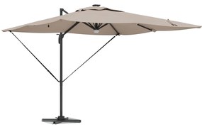 Konzolos Roma Napernyő LED-del Taupe 286x285x270 cm Alumínium