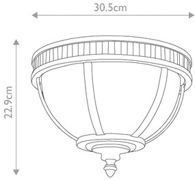 Kichler - Kültéri mennyezeti lámpa HALLERON 3xE14/40W/230V IP44 antracit