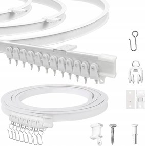 Rugalmas Hajlított Mennyezeti Függönykarnis, 5M-ES Sín Függönyökhöz, Nyílászárókhoz