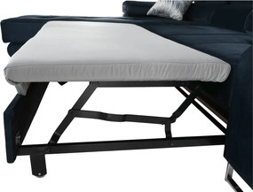 Sarokülőgarnitúra, kék, balos kivitel, AMARETA