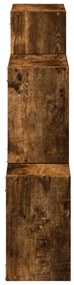 füstös tölgy színű szerelt fa faliszekrény 78 x 18 x 71 cm
