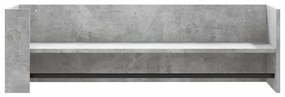 betonszürke szerelt fa fali polc 100 x 35 x 30,5 cm