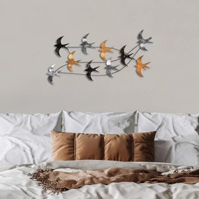 Flock fém fali dekoráció, 45×104 cm – TR891TNL3283