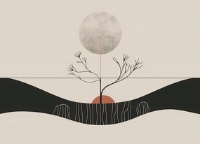 Poszter 18x13cm Téli Hold