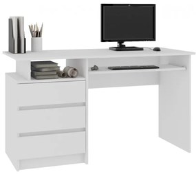 KORDA CLP 135 íróasztal, 135x77x60, fehér