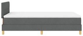 Box Spring Ágy Matraccal &amp; LED Sötétszürke 120x190 cm Szövet
