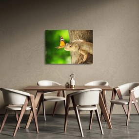 Üveg kép - Gyík (70x50 cm)