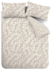 Világosbarna egyszemélyes ágyneműhuzat 135x200 cm Sorrel Leaves – Catherine Lansfield