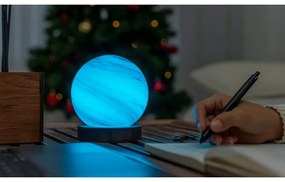 Sötét natúr színű LED asztali lámpa üveg búrával (magasság 13 cm) Polar Cloud – Gingko