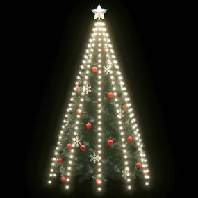 karácsonyfa-fényháló 250 hideg fehér LED-del 250 cm
