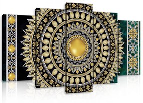 Vászonkép 5 darabos, Mandala sötét háttérrel100x60 cm méretben