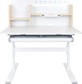 Növekvő íróasztal, természetes/fehér, ADAN