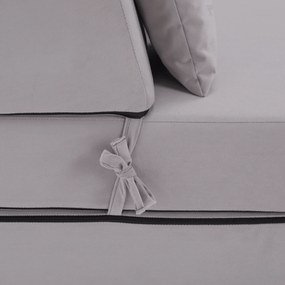 Összecsukható matrac/fotel, 2v1, világosszürke, PELOS