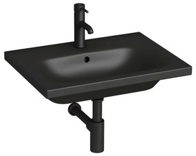 JIKA H8127137161041 - MIO 60x45 cm kerámia falra szerelhető mosdó, matt fekete H8127137161041