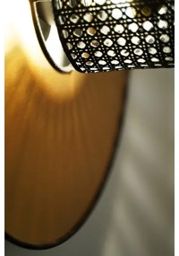 Duolla - Fali lámpa TOKYO RATTAN 1xE27/15W/230V átm. 50 cm arany/fekete