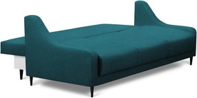 Ancolie türkiz kihúzható kanapé ágyneműtartóval, 215 cm - Mazzini Sofas