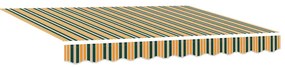 Behúzható napellenző Zöld és Sárga 300x250 cm szövet