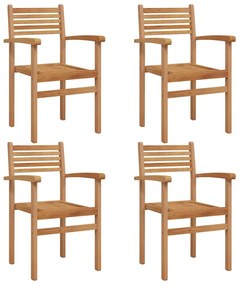 Kerti összecsukható székek 4 pcs Barna 55.5 x 55.5 x 90 cm