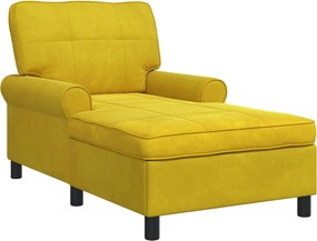 vidaXL PÁRÁS FOTEL párnával Sárga 91 x 157 x 91 cm Bársony