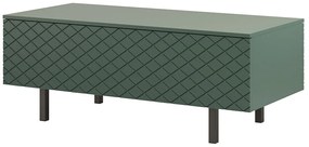 Scalia II 120 2K dohányzóasztal fiókkal - matt sötétzöld / fekete lábak