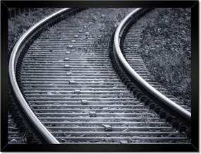 Poszterek keretben 40x30 Sínek Vasút Szélvédők Sín