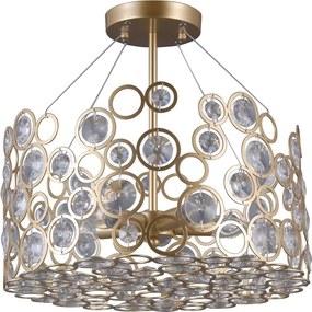 ITALUX PNPL-33064-5-CH-G NARDO Kristály Függesztett Lámpa Pezsgő E14 IP20