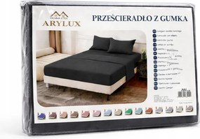 Elegáns gumis lepedő 220x200 +25CM Kényelem sima Sötétszürke