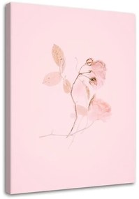 Gario Vászonkép Minimalista rózsaszín virág Méret: 40 x 60 cm