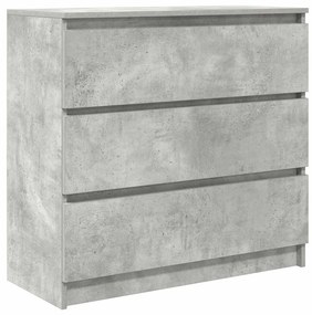 betonszürke szerelt fa tálalószekrény 80x35x76 cm