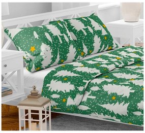 Pamut deluxe ágynemű KARAMA GREEN WOODS 140x200 cm