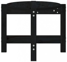 fekete tömör fenyőfa dohányzóasztal 87 x 48 x 35 cm