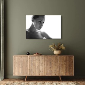 Kép - fekete-fehér portré egy nőről (90x60 cm)