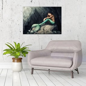 Kép - Hableány a sziklán (70x50 cm)