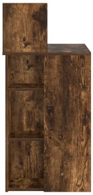 vidaXL Asztal tárolóval Füstölt tölgy 90x48x101.5 cm Szerelt fa