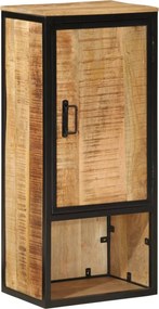 vidaXL tömör mangófa és vas fürdőszobai szekrény 40 x 27 x 90 cm