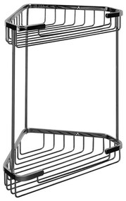 BISK Erga NIAGARA, sarok dupla kozmetikai polc 235x170x335 mm, króm, ERG-00048