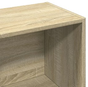 sonoma tölgy színű szerelt fa könyvszekrény 57 x 28,5 x 141 cm