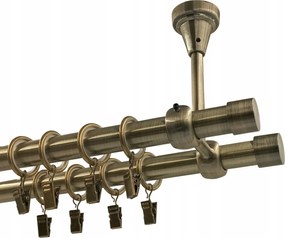 Fém Mennyezeti Függönyrúd 19+19mm Végzések Vegyese Zł Antique 240cm Smart horganyzott